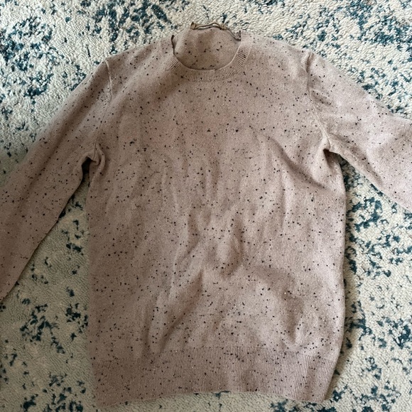 Everlane the cashmere cropped crewneck-sweater-in-speckled-frost-donegal - Picture 3 of 6